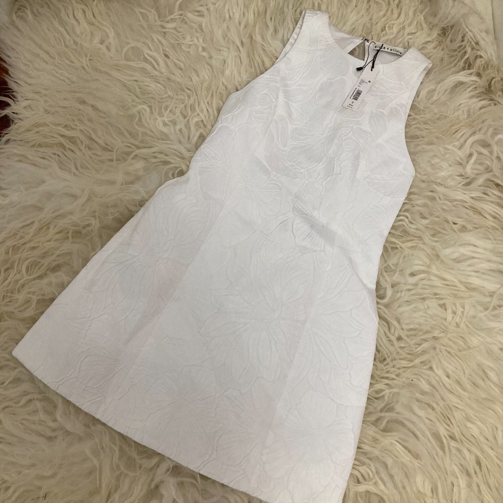 Alice and Olivia Coralia Lantern Dress With Open Back - Picture 5 of 13